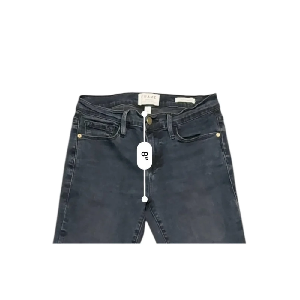 Frame Denim Women’s Le Skinny de Jeanne Jeans Size 26 Faded Black - Picture 6 of 9